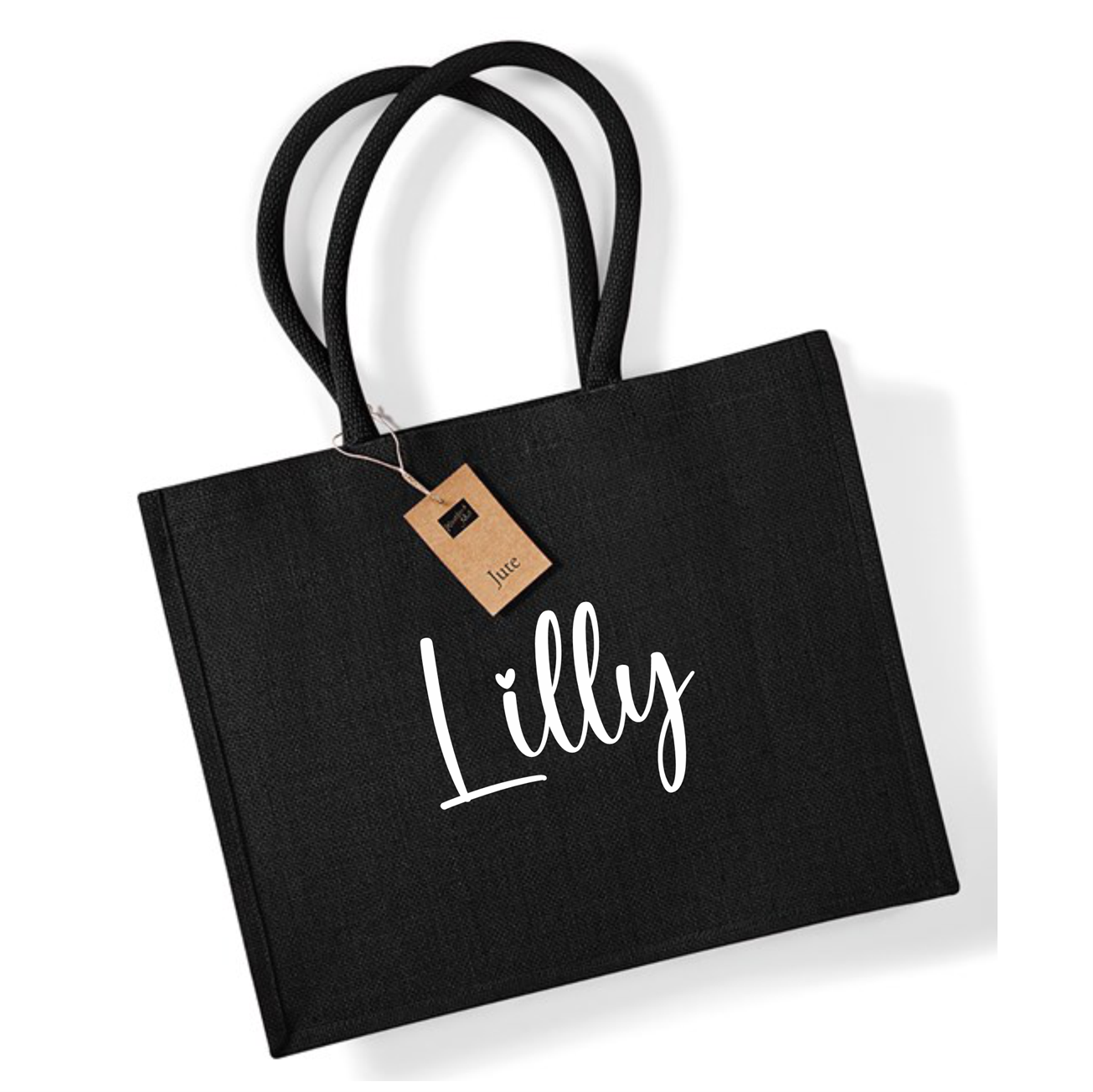 Personalised Text Jute Gift Bag