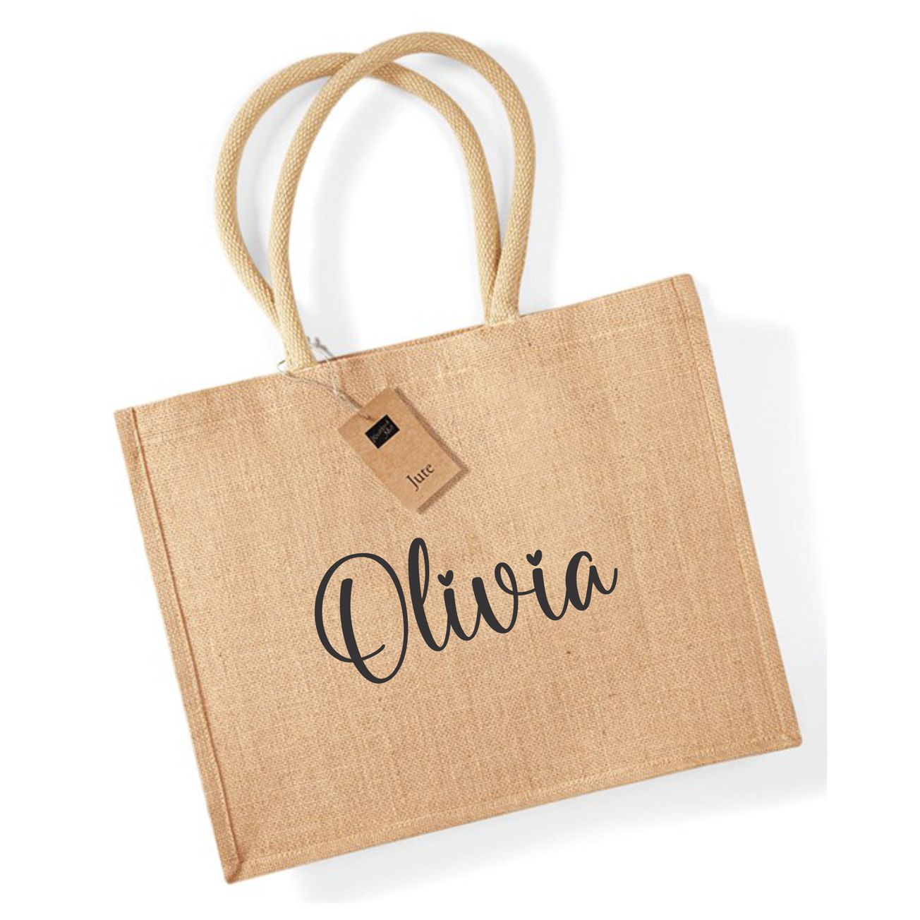 Personalised Text Jute Gift Bag