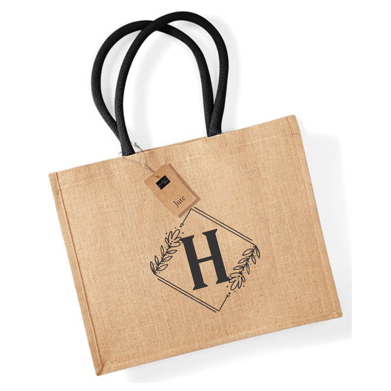 Personalised Initial Jute Gift Bag