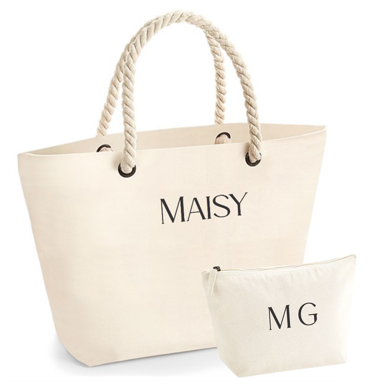 Personalised Beach Bag Set