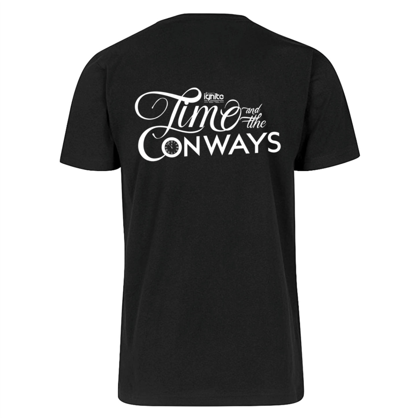Kidderminster College - Ignite A.M.T Time & The Conways - Black T-Shirt