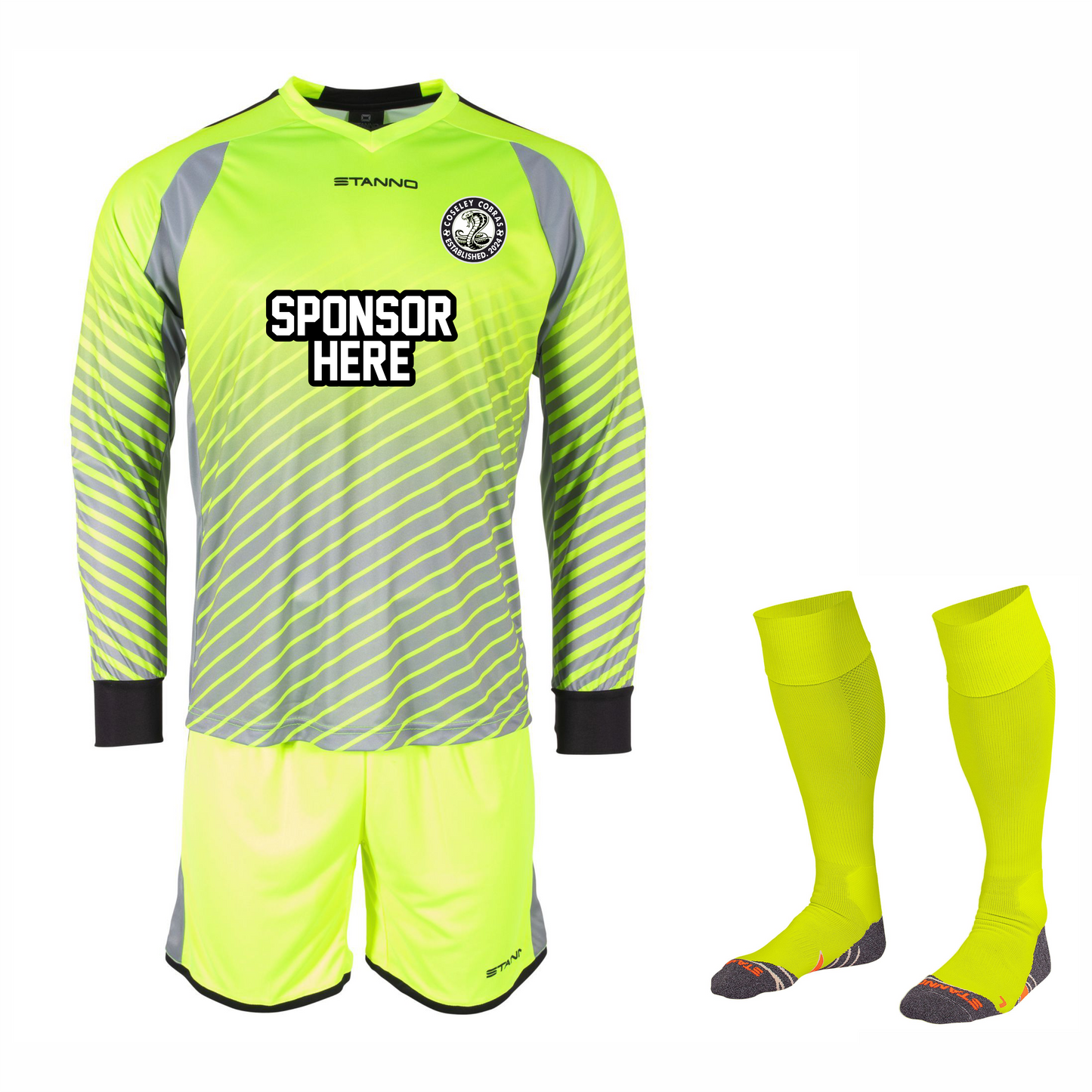 Coseley Cobras FC Away GK Kit - Yellow