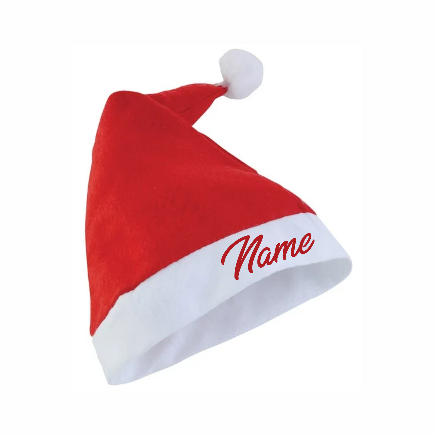 Personalised Budget Santa Hat - Custom Text Christmas Party Hat