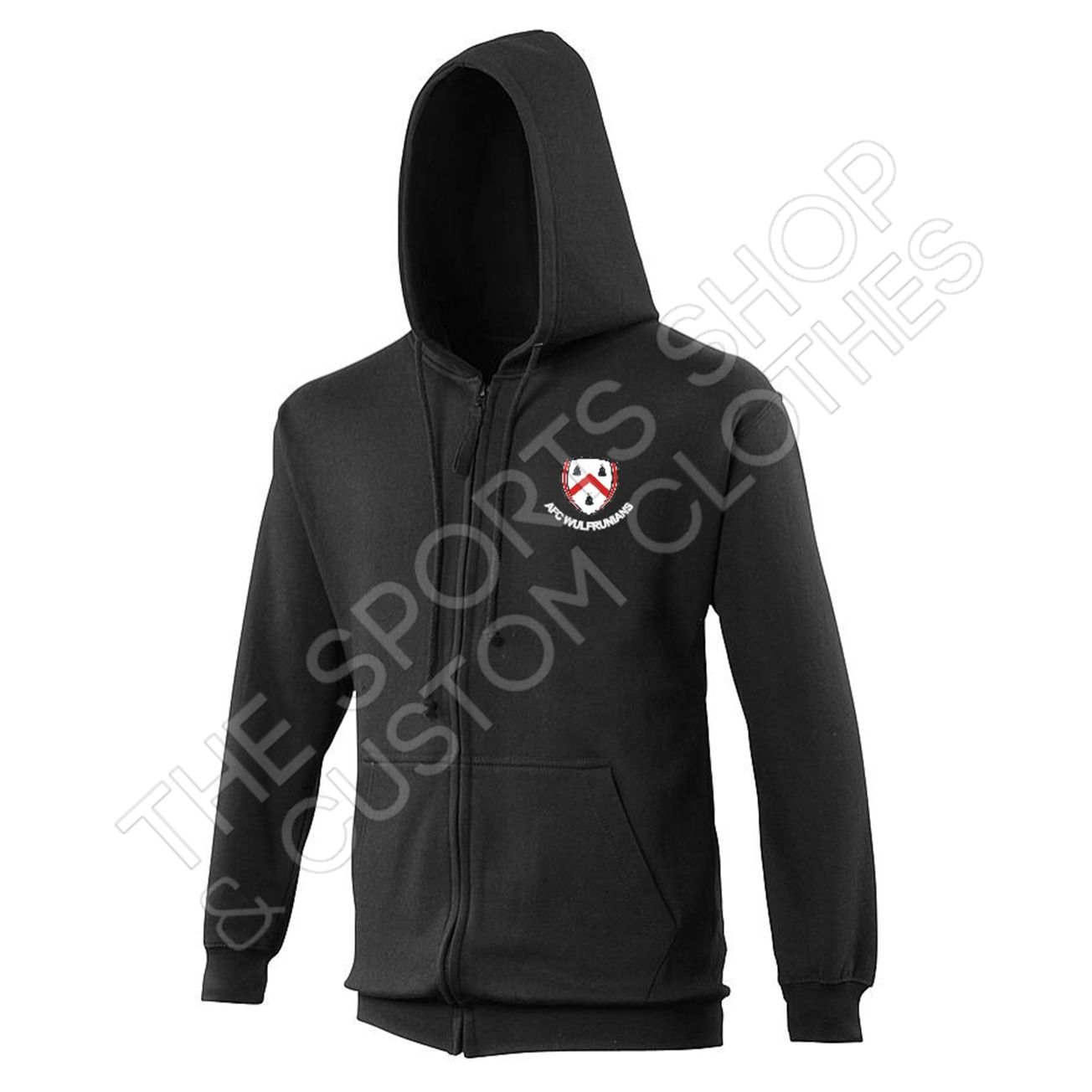 AFC Wulfrunians - Black Supporters Zipped Hoodie