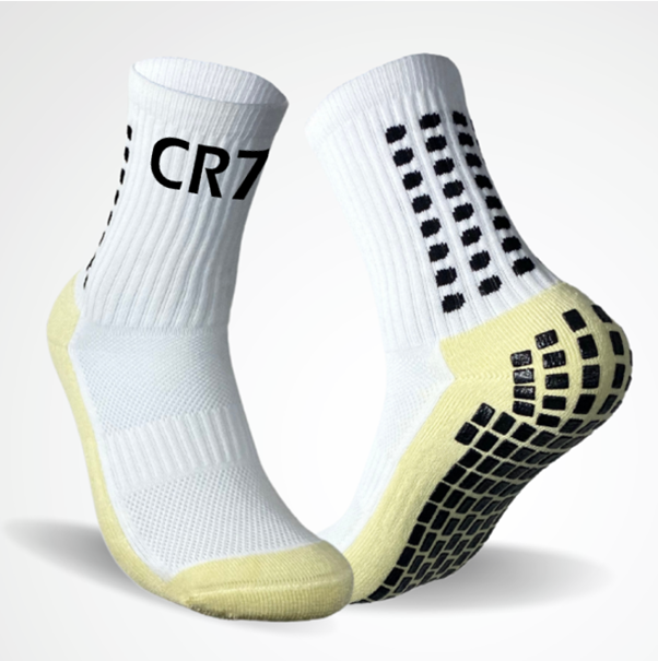 White/Black Anti-Slip Gripped Socks