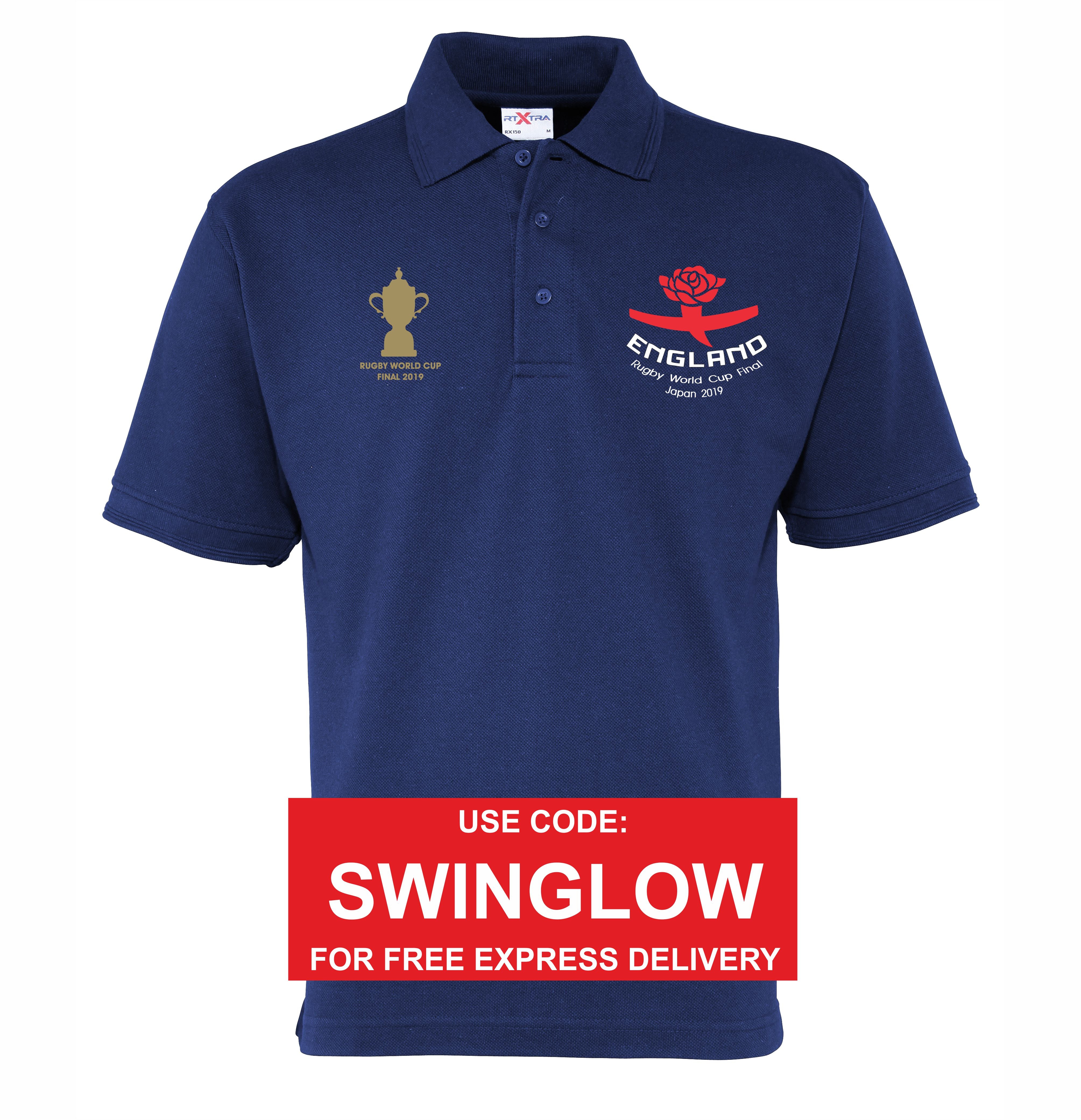 England RWC Final Navy Polo Top – The Sports Shop Custom Clothes