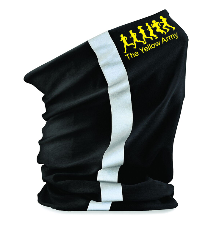 Yellow Army Running Enhanced-Viz Snood