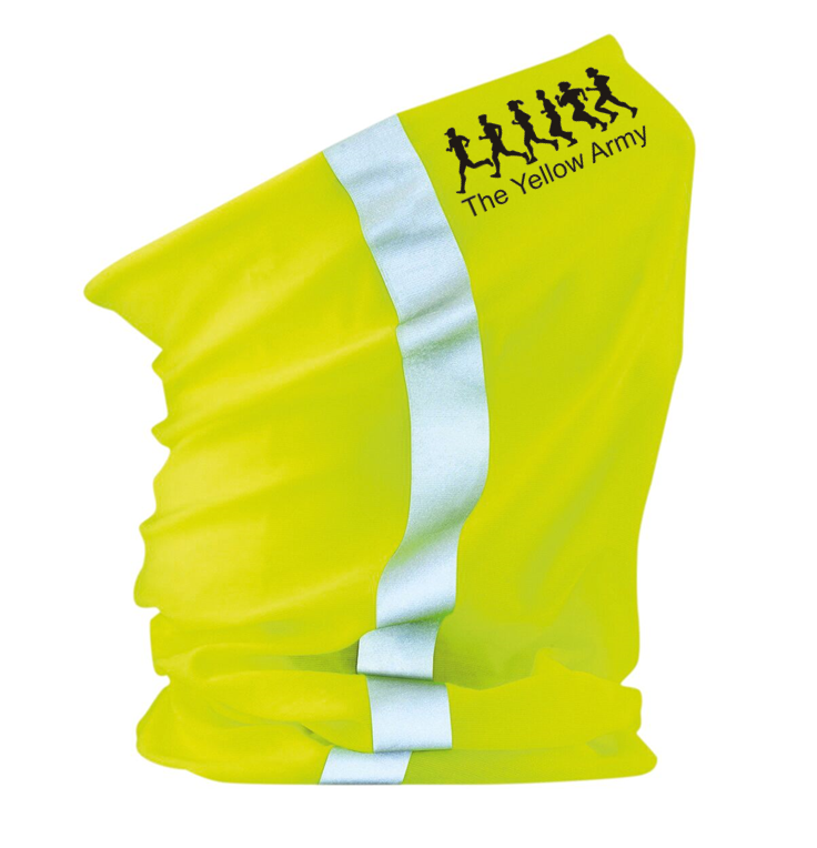 Yellow Army Running Enhanced-Viz Snood