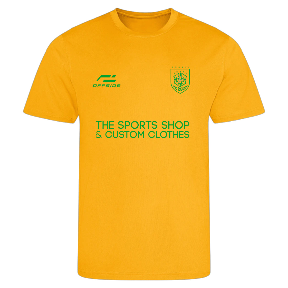 Brazil World Cup Supporter T-Shirt – Personalised Name & Number Included