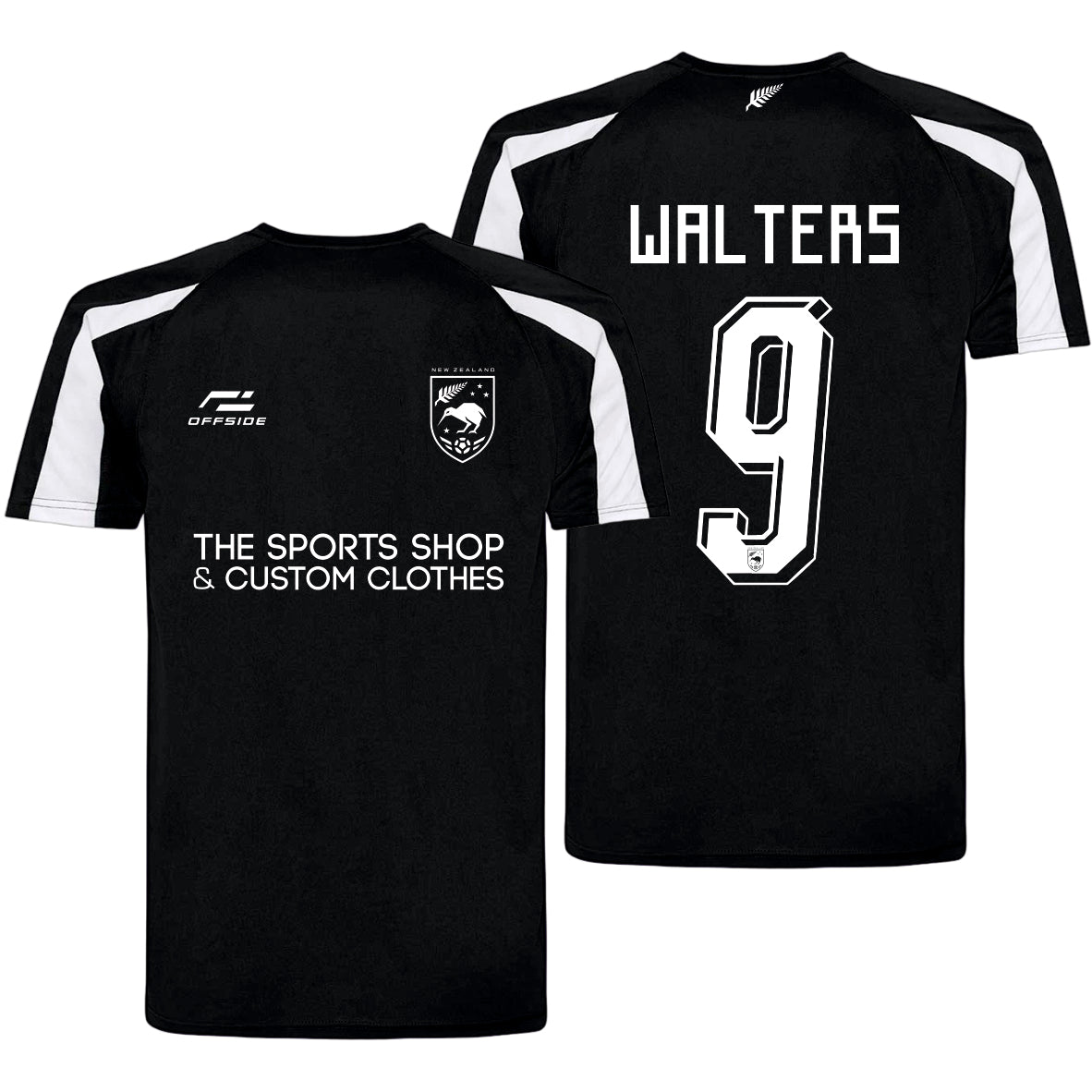 New Zealand World Cup Supporter T-Shirt – Personalised Name & Number Included
