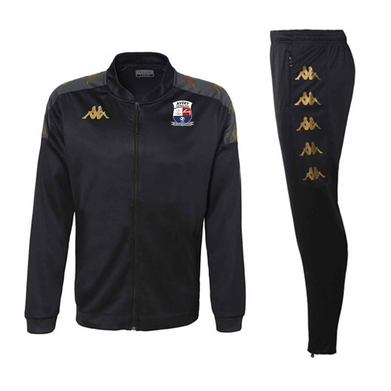 Avery FC - Managers Full Tracksuit - Black [Giullio/Gaston]