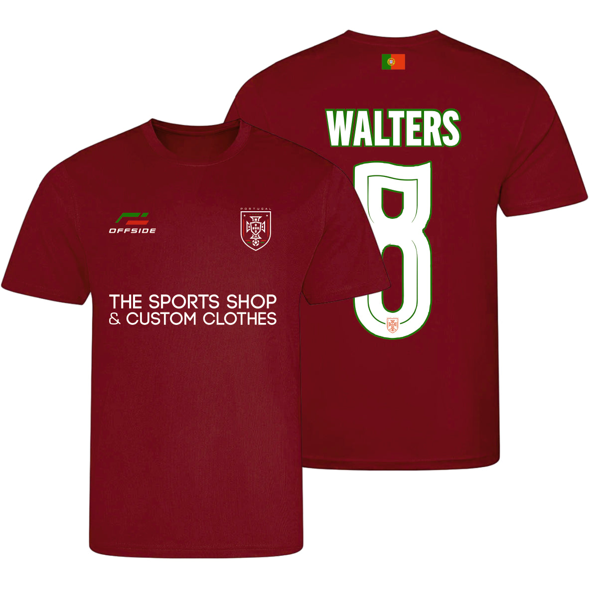 Portugal World Cup Supporter T-Shirt – Personalised Name & Number Included
