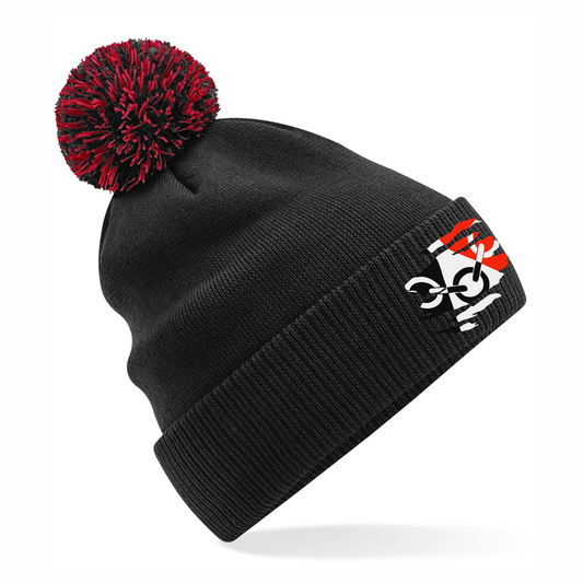 Black Country Black Pom Pom Beanie