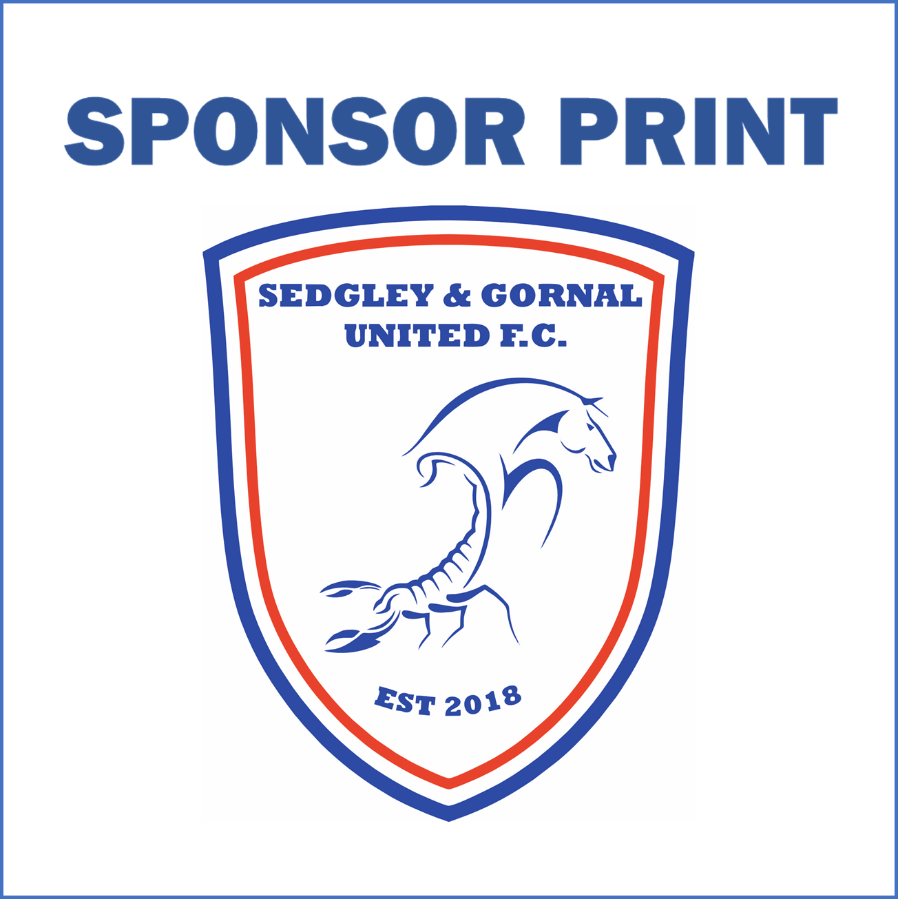 Sponsor Print for Sedgley & Gornal United