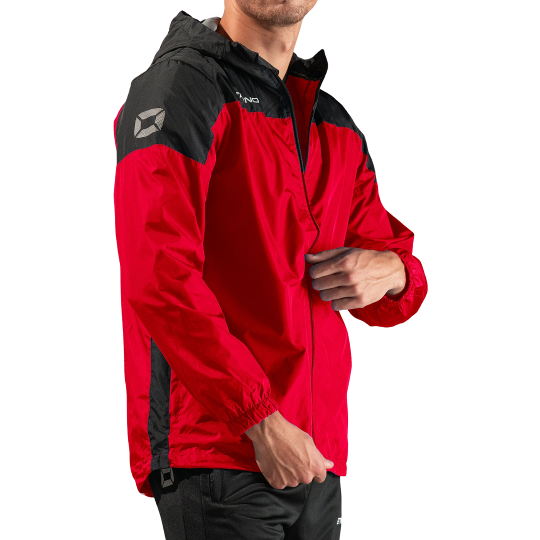 Stanno Windbreaker Coat - Red/Black