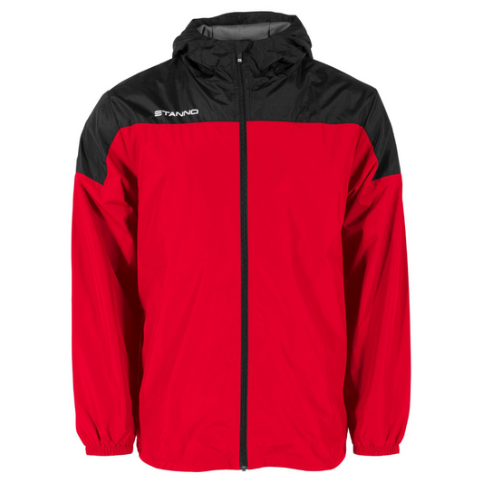 Stanno Windbreaker Coat - Red/Black