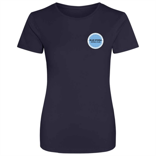 Blue Storm Netball Club - Ladies Navy T-Shirt