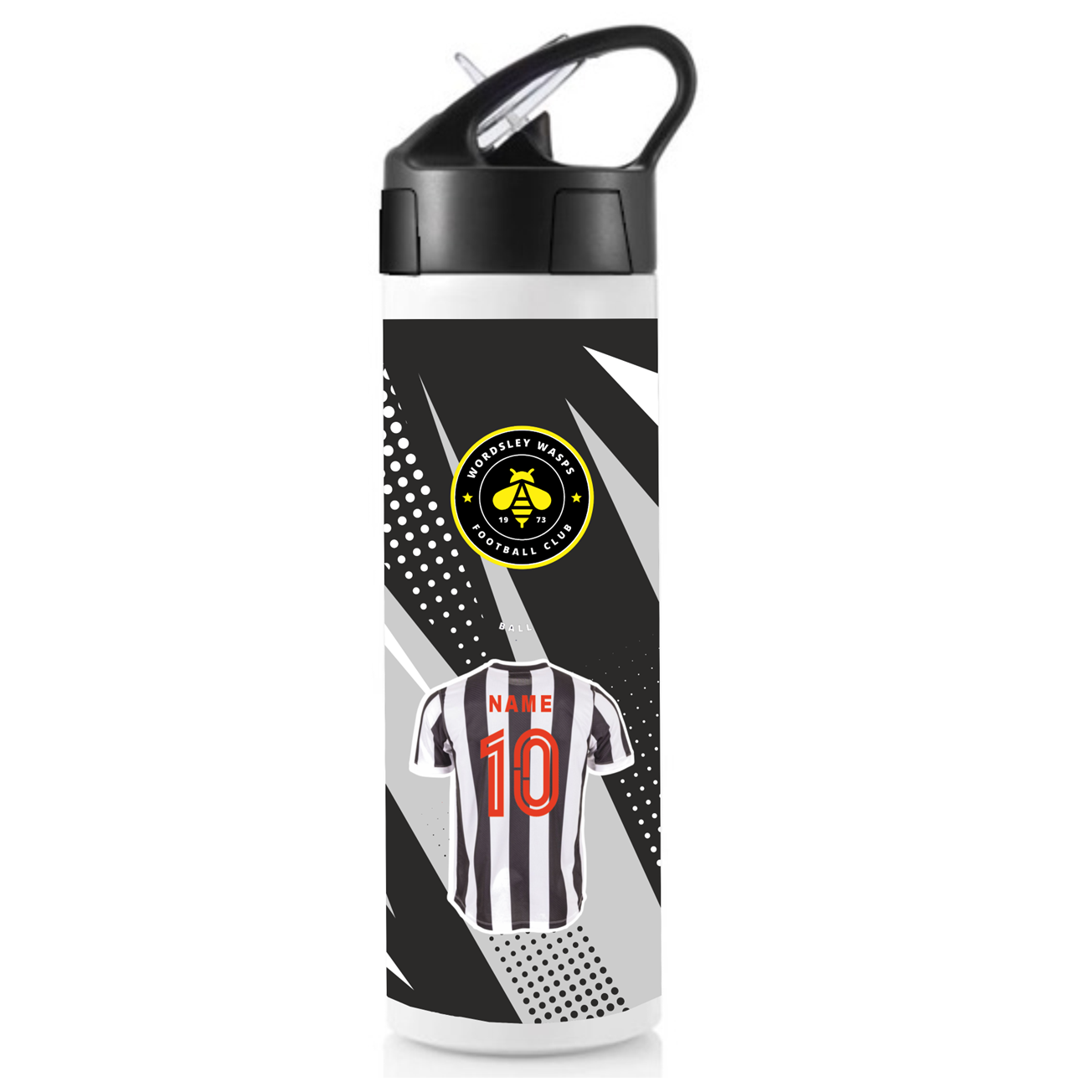 Wordsley Wasps Sublimation Drinks Bottle - 600ml