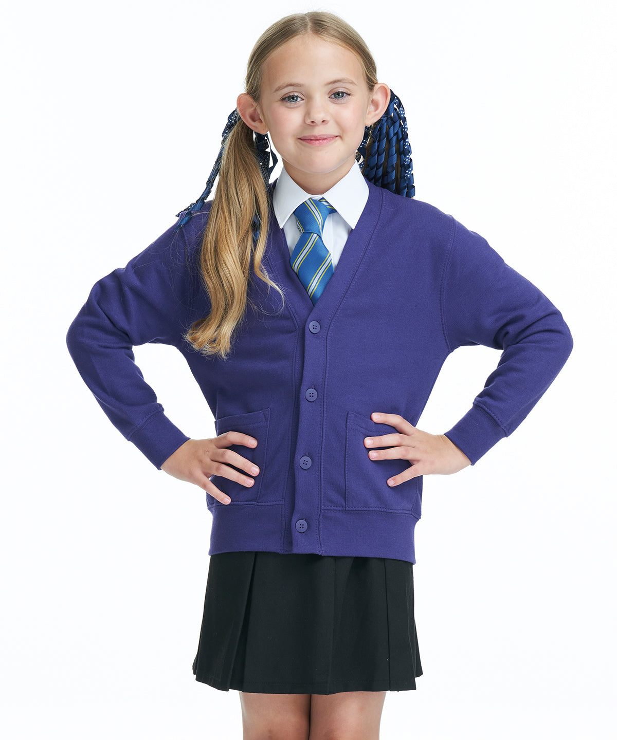 Royal blue discount cardigan school uniform