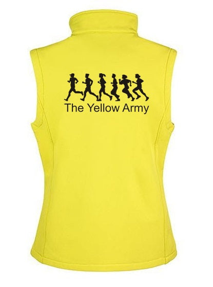 Yellow Army Ladies Soft Shell Gilet