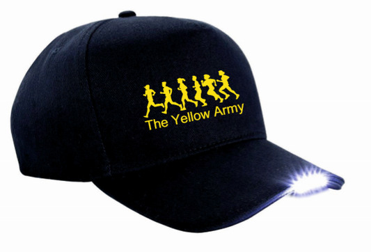 Yellow Army LED Light Cap